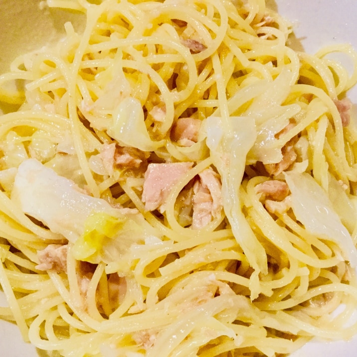 キャベツのツナパスタ